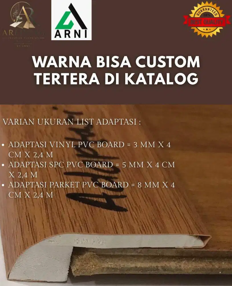LIST LANTAI ADAPTASI PVC BOARD PREMIUN ANTI RAYAP 4 CM