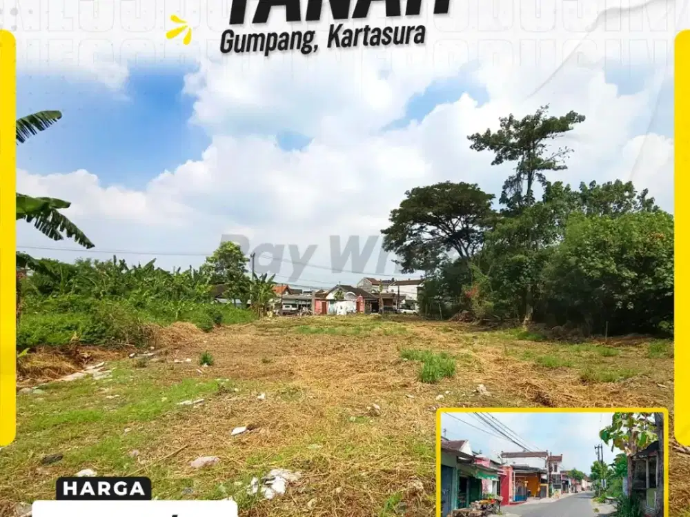 Tanah Dijual di Gumpang Kartasura Solo Cocok Ruko Gudang Luas