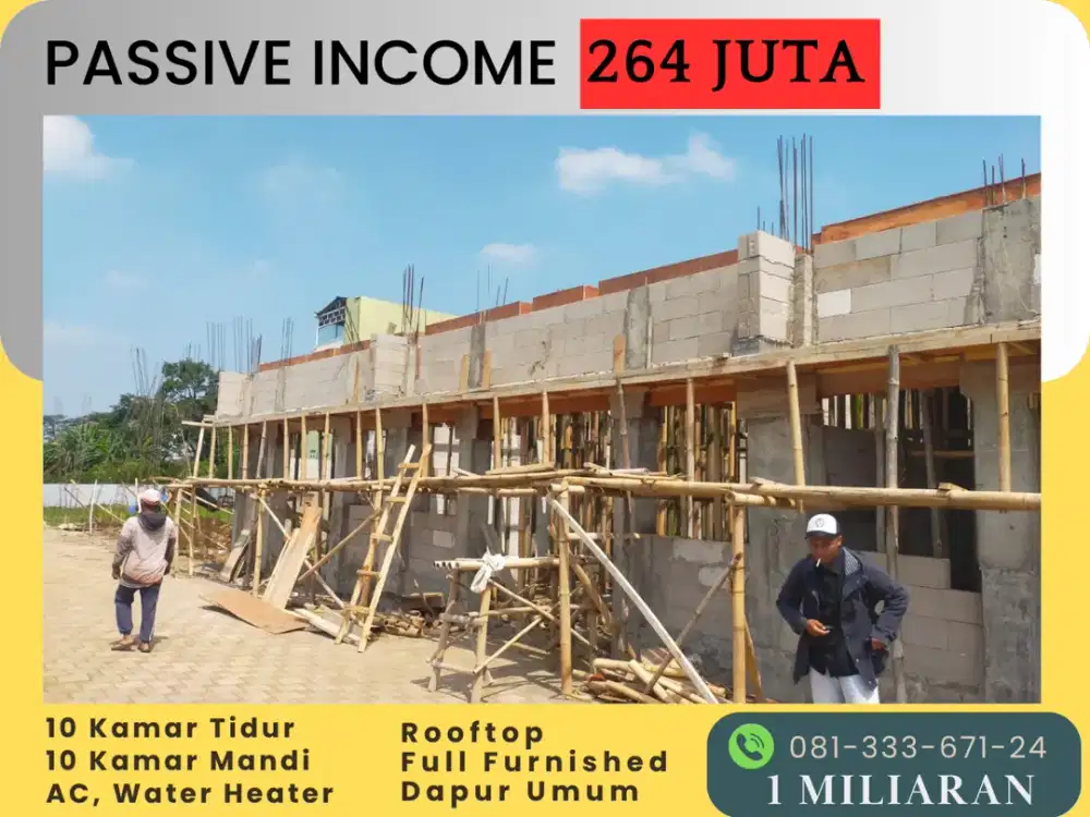 Rumah Kost 5 Menit Kampus UNISMA Malang Sertifikat Pendapatan Ratusan Juta Setahun