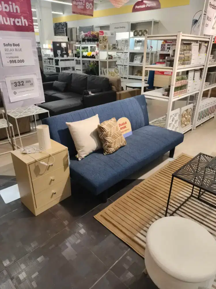 Sofa bed blue minimalis