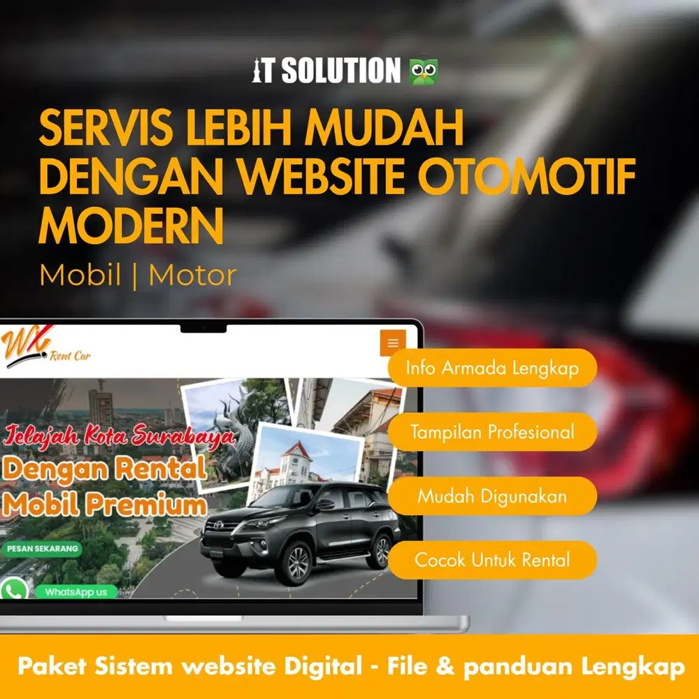 Pembuatan Website Rental Mobil Profesional