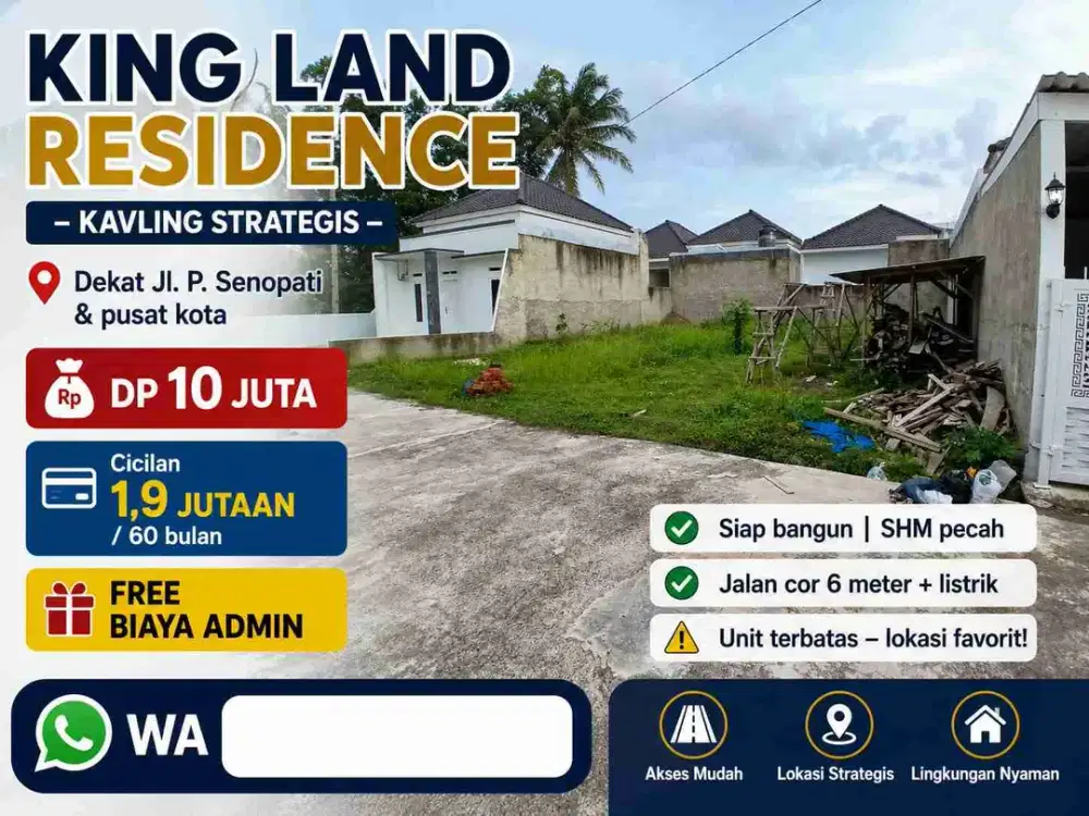 Kavling Strategis Dekat Jl. P. Senopati – DP Ringan