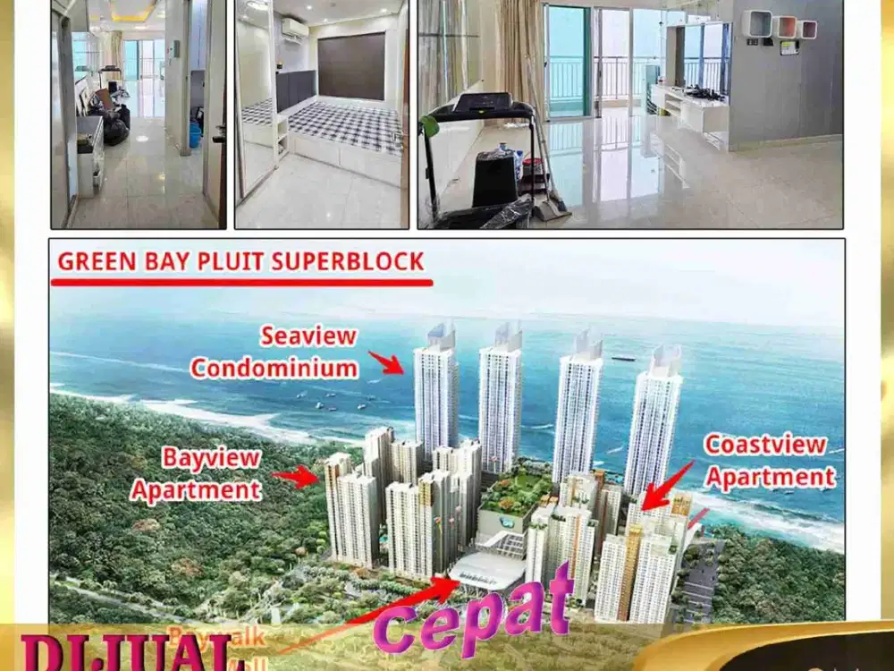 DIJUAL APARTEMEN CONDOMINIUM 3BR GREEN BAY di Pluit
Penjaringan - Jakarta Utara