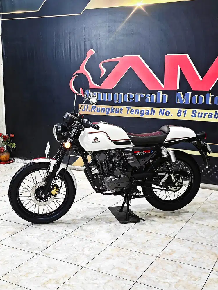 Motobi 152 cafe recer 2023 keren odo.800 Retro. Anugerah motor rungkut