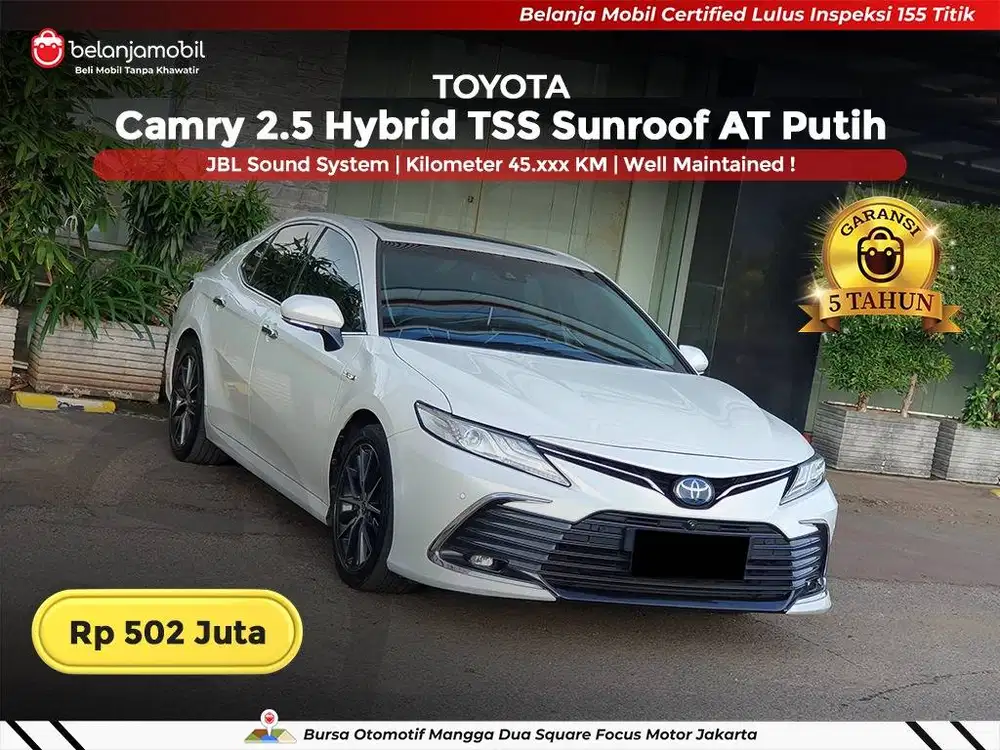 [ BERGARANSI ] Toyota Camry 2.5 Hybrid TSS Sunroof JBL AT 2023 2024