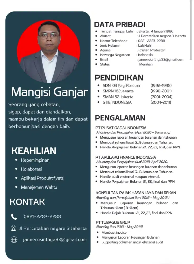Mencari pekerjaan admin atau accounting