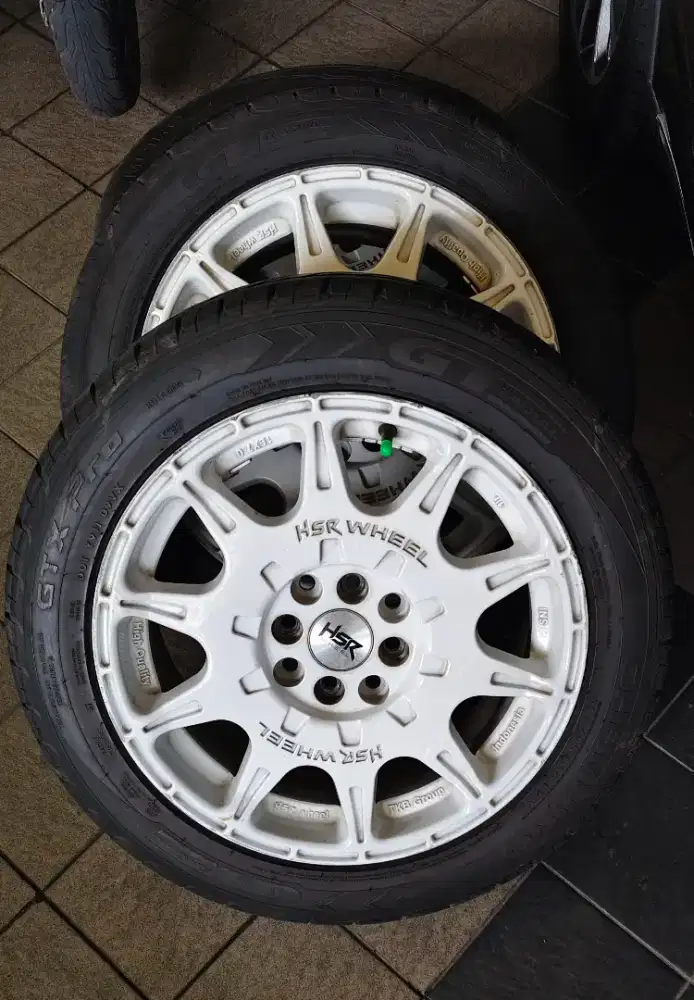 Velg racing hsr wrx ring 16 double pcd plus ban GTX pro 195/55 R16