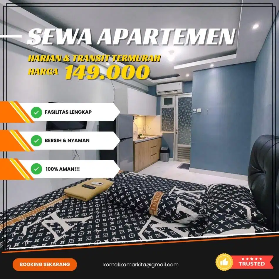 Sewa apartemen Sentra Timur Jakarta Pulogebang Harian/Transit Termurah