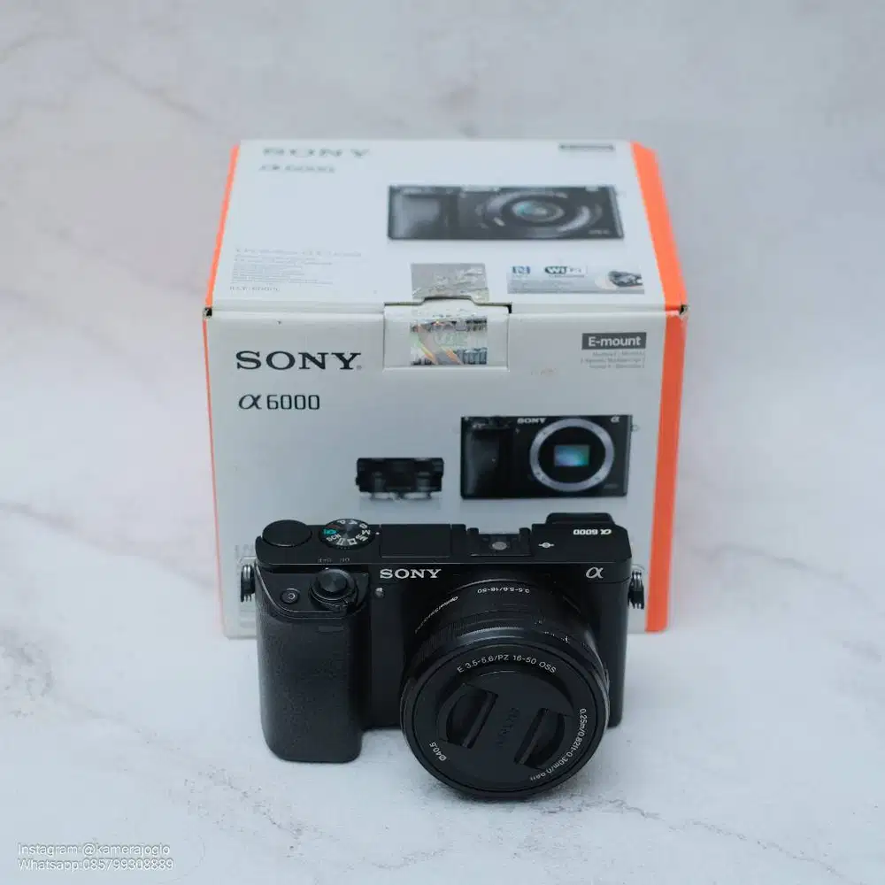 Sony a6000 lensa kit 16-50 hitam (Second)