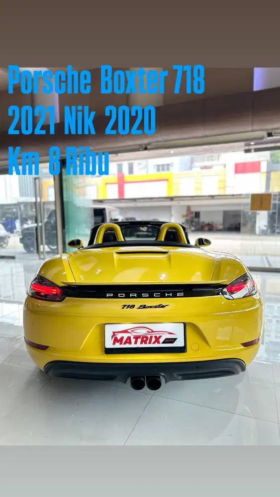Porsche Boxter 718 Yellow on black 2021 Nik20 Siap pakai