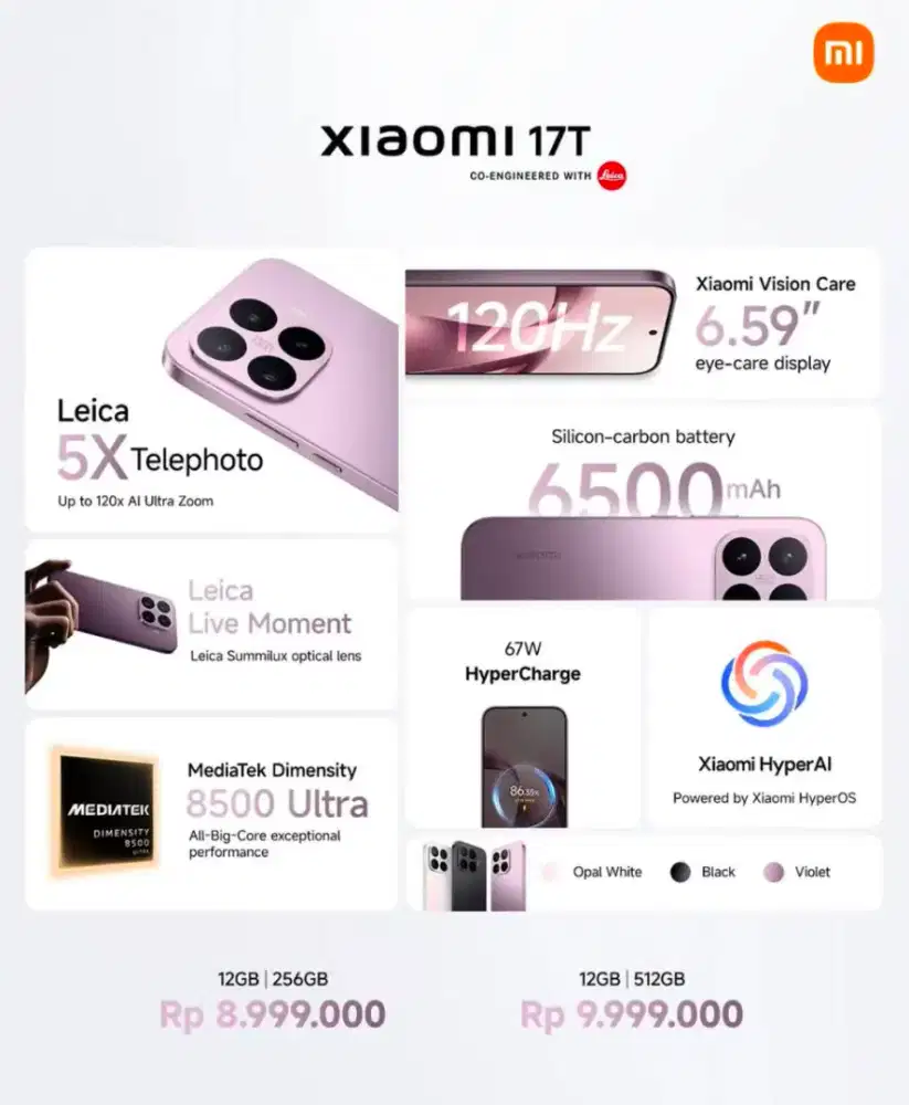 PRE-ORDER XIAOMI 17T SERIES