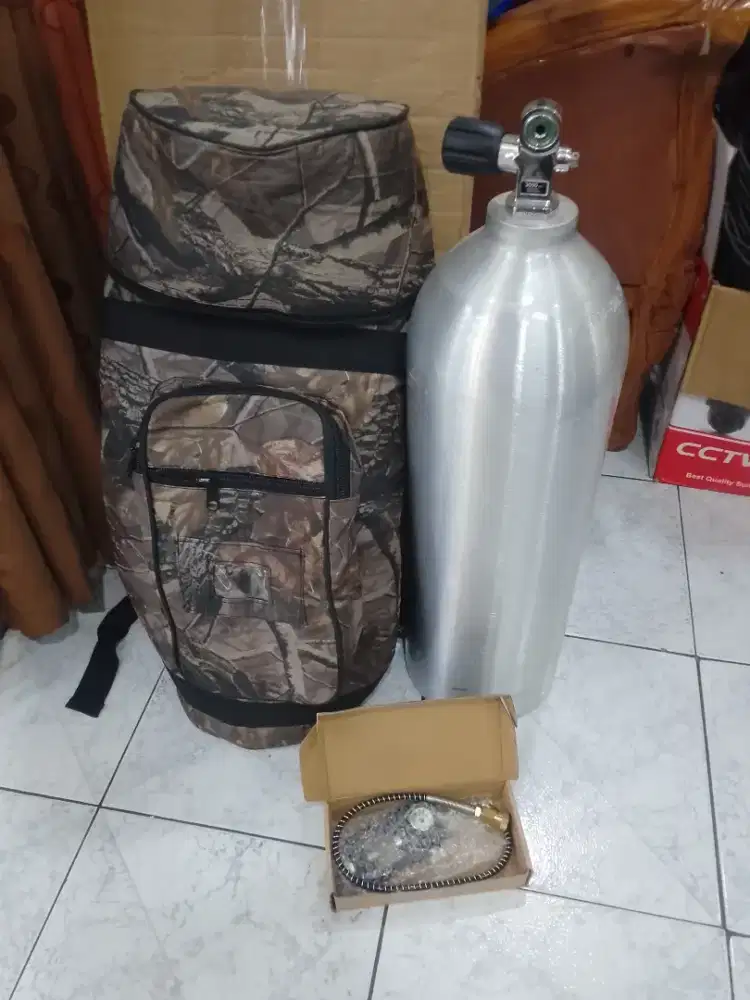 Tabung Scuba 63 Cuft 2019, Regulator, Tas