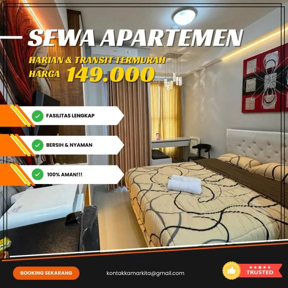 Sewa apartemen bekasi timur TRANSPARK JUANDA Harian/Transit Termurah