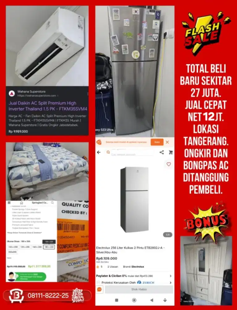 Dijual Cepat!!!  All in 4 Unit barang 12jt saja!!