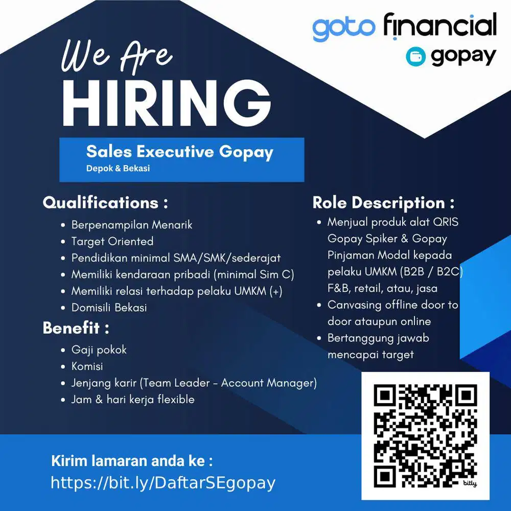 SALES EXECUTIVE GOPAY SPIKER – BEKASI