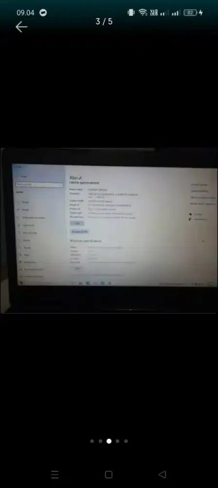 Laptop hp 4gb Intel