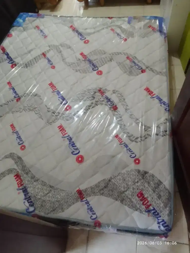 Jual kasur busa ukuran 160x200 cm. Kondisi masih terbungkus plastik
