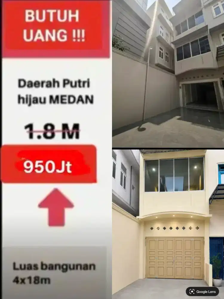 RUKO  PUTRI HIJAU MURAH