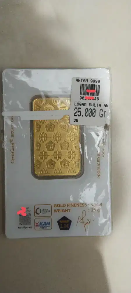 Emas 25 gram ANTAM 2025