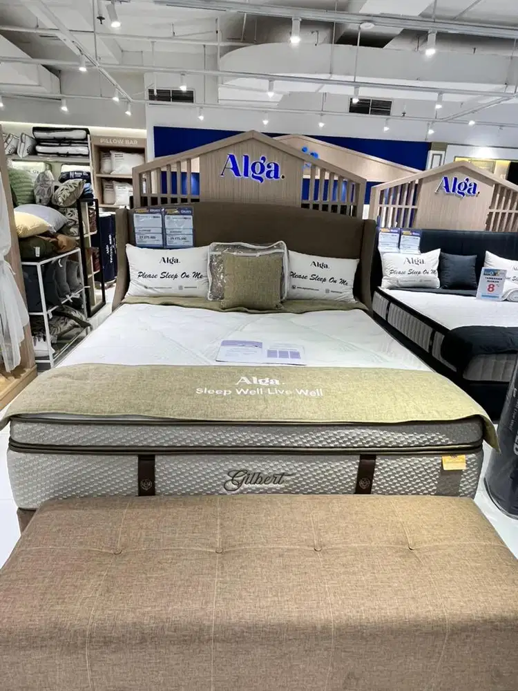 ALGA COMPLETE KING BED SET 180x200 GILBERT, BISA CICILAN 0%