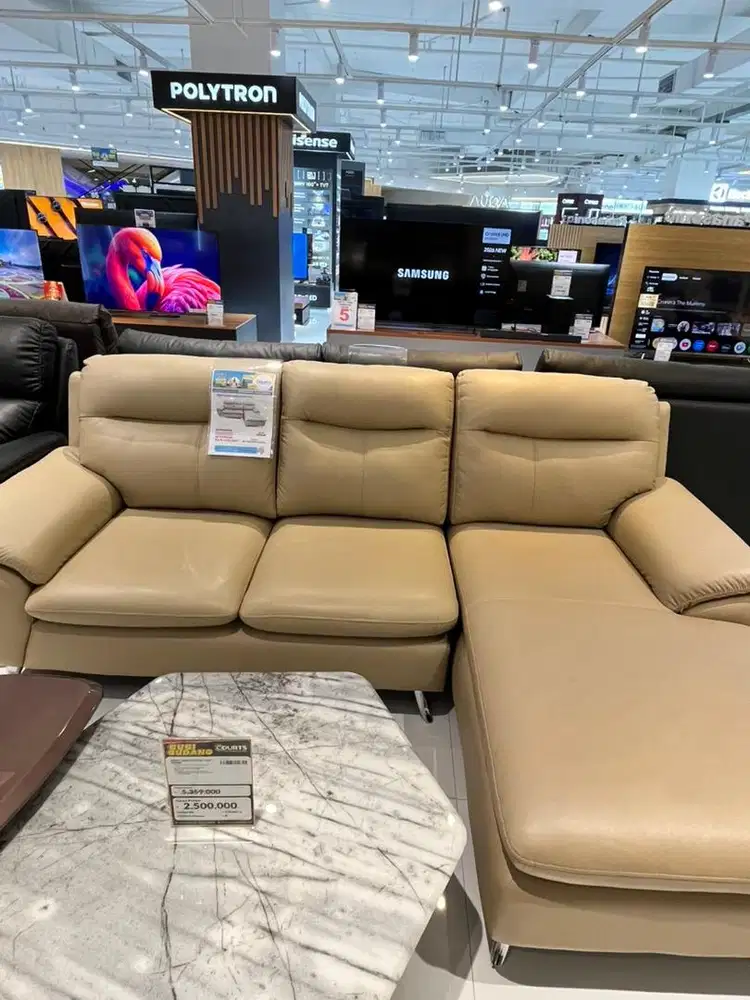SOFA SUDUT KANAN/KIRI PVC ELSPARROW, BISA CICILAN 0%