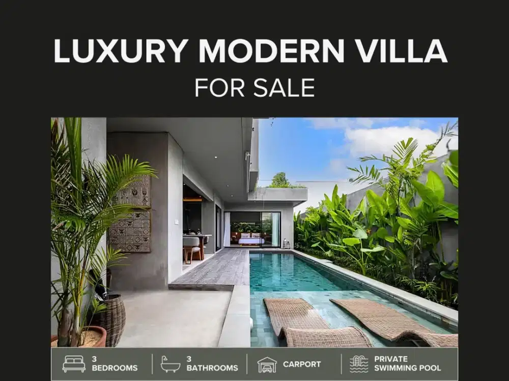 FOR SALE LUXURY MODERN VILLA WITH BEAUTIFUL SWIMMING POOL AT UNGASAN