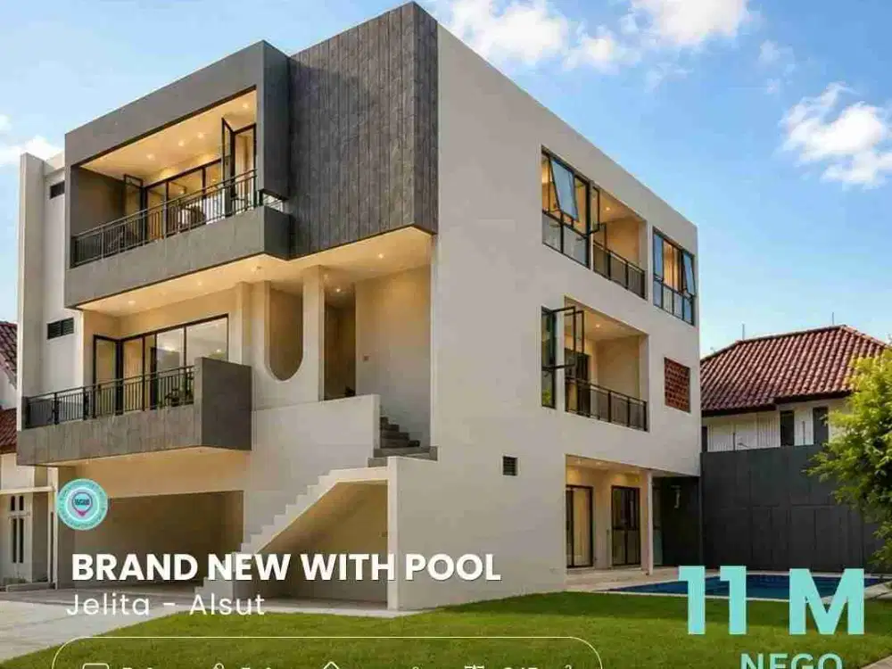 Rumah Private Pool Bangunan Mandiri Jelita Alam Sutera