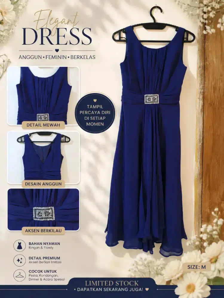 Dress pesta blue