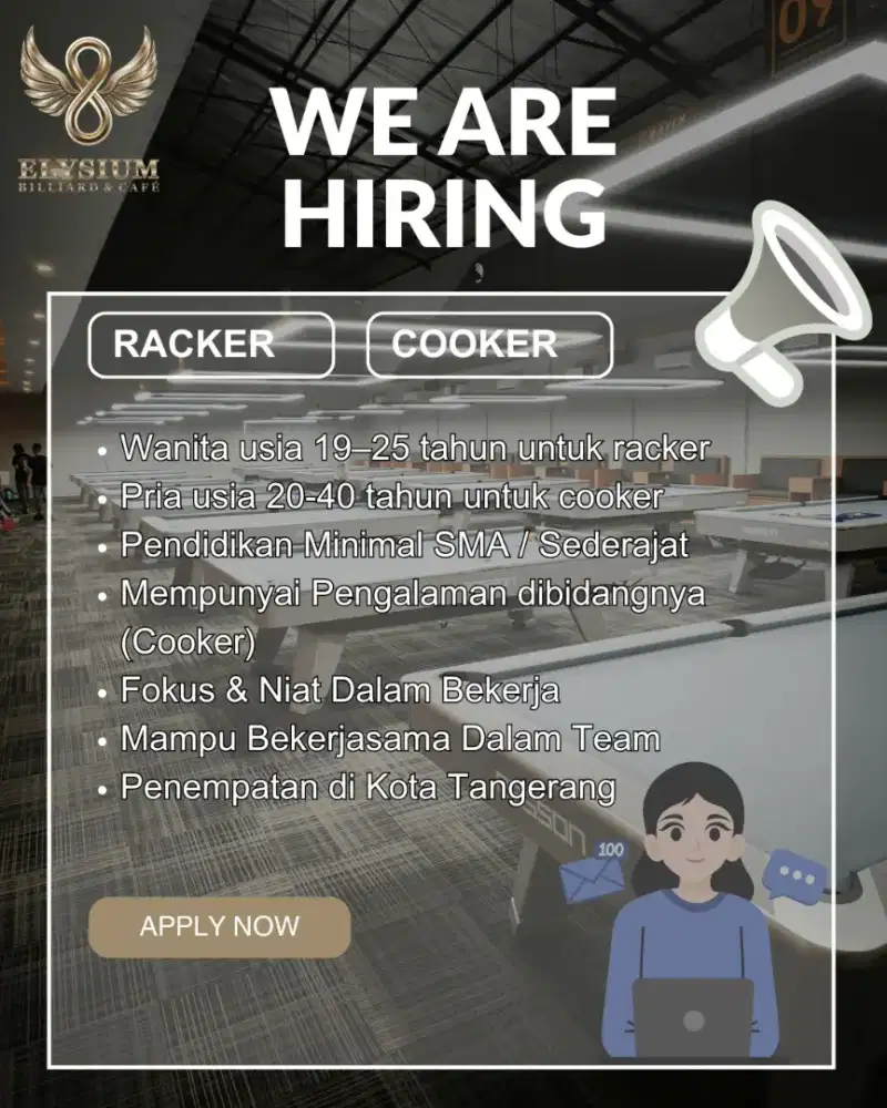 LOWONGAN KERJA COOK & RACKER!