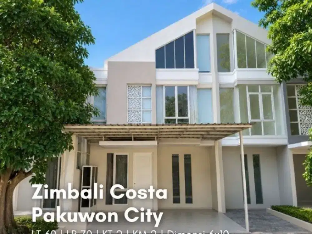 Rumah Zimbali Costa, Grand Island, Pakuwon City MINIMALIS, CARPORT