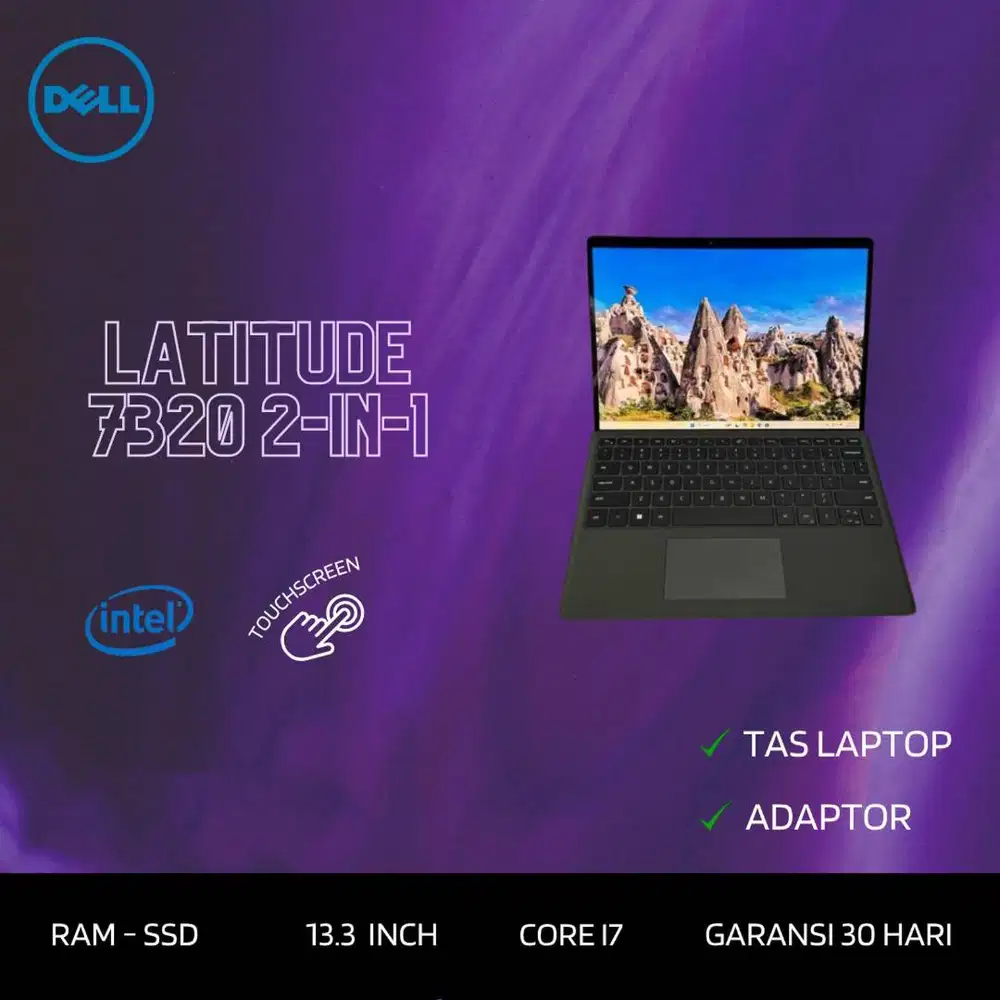 Dell Latitude 7320 2in1 Core i7 Gen 11 Ram 16GB SSD 512GB Touchs *RRC