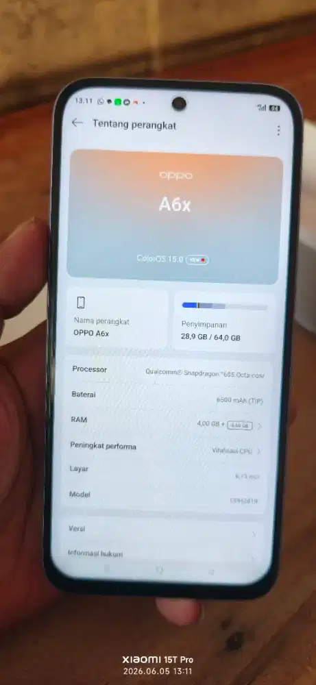 Oppo A6X 4/64 like new