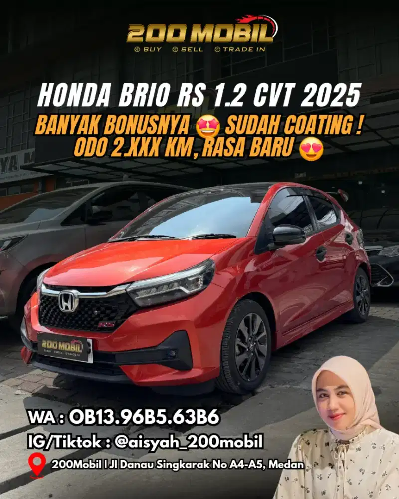 Honda Brio RS 1.2 Cvt 2025 Bensin