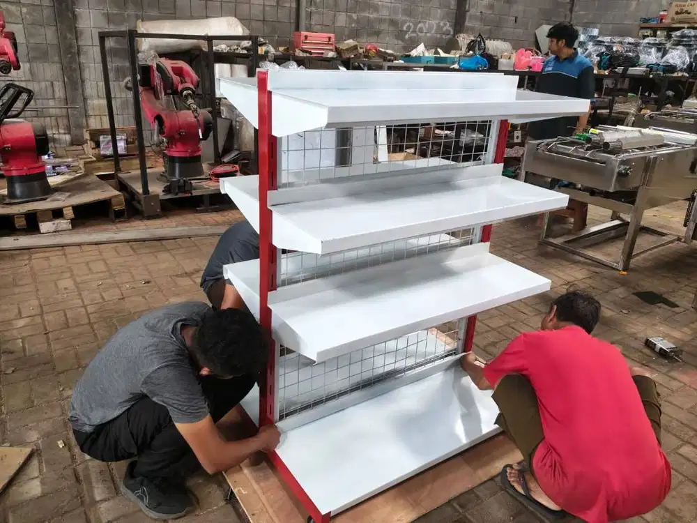 RAK GONDOLA / RAK ETALASE SUPERMARKET SERBAGUNA DOUBLE & SINGLE - KNOC