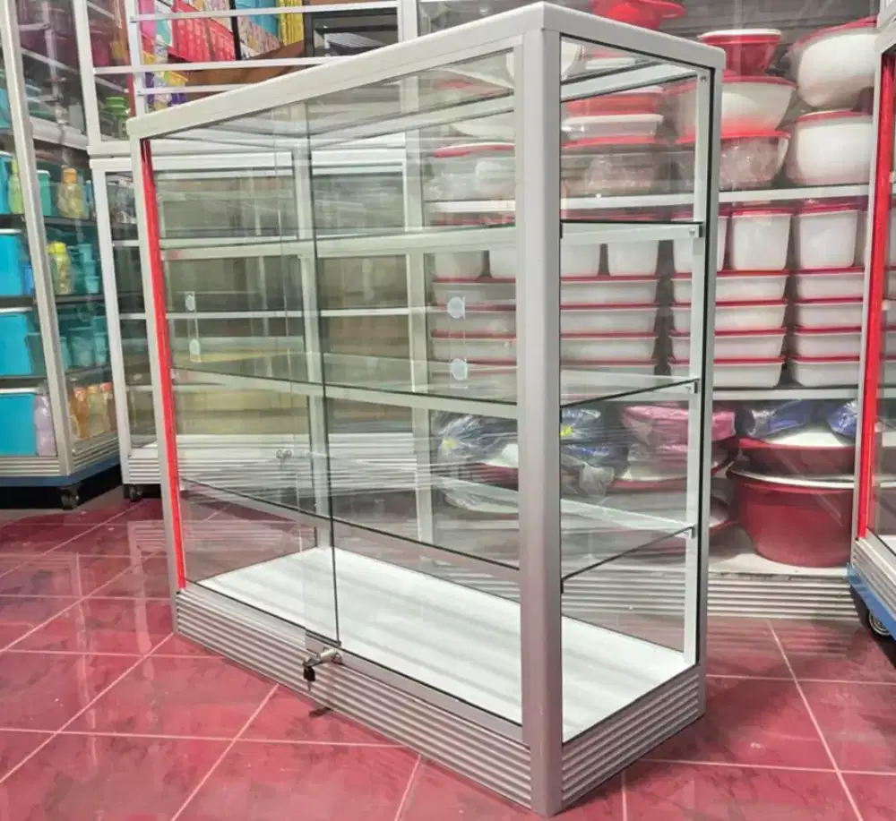 Etalase Aluminium 1 Meter Serbaguna
