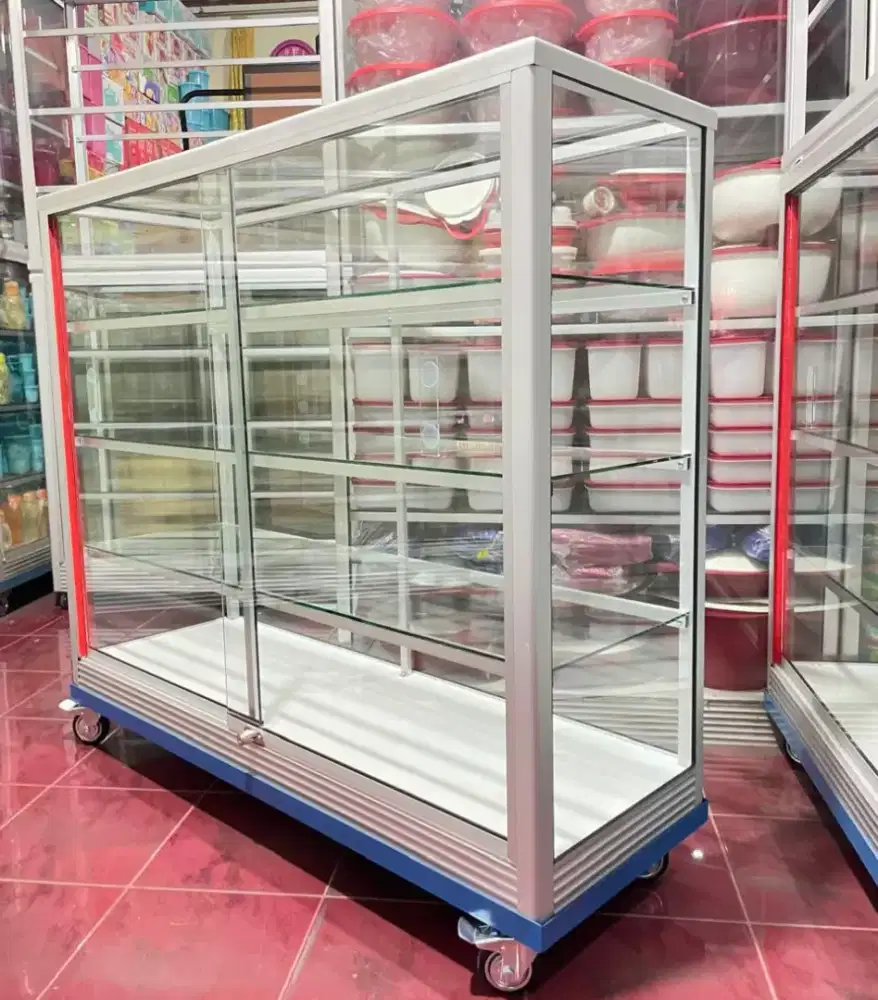 Etalase 1,2 Meter Pakai Roda