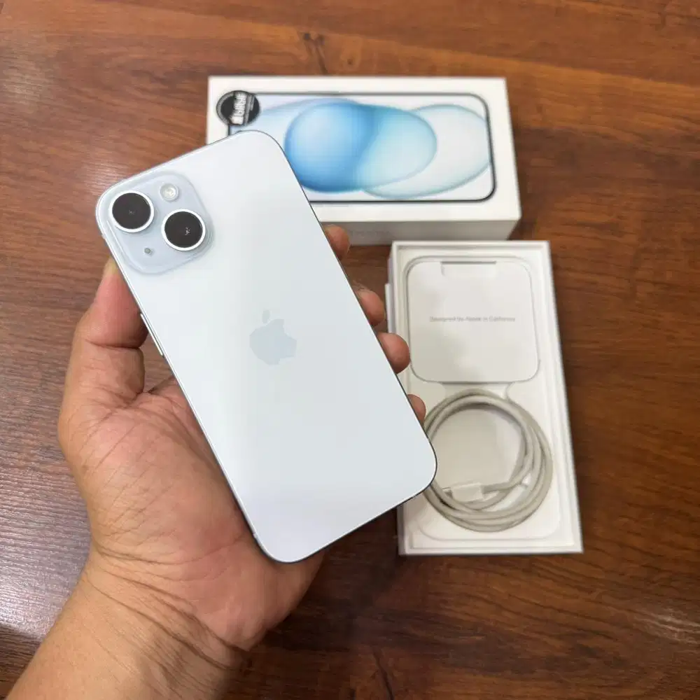 iphone 15 128gb blue garansi resmi ibox