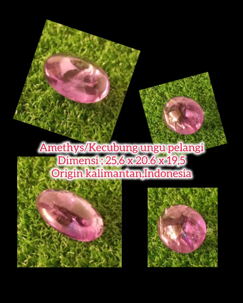 Kecubung ungu pelangi loose stone Bacan safir pirus persia ruby