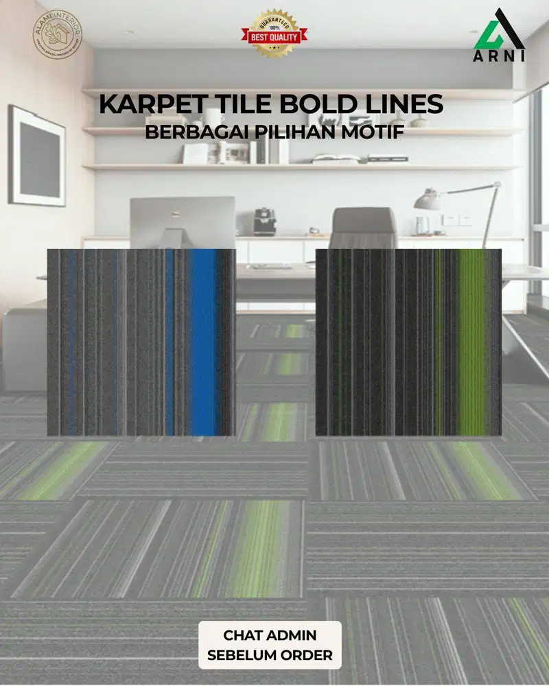 Karpet Tile Blod Series/Ukuran 50cm x 50cm/Mudah Dipasang