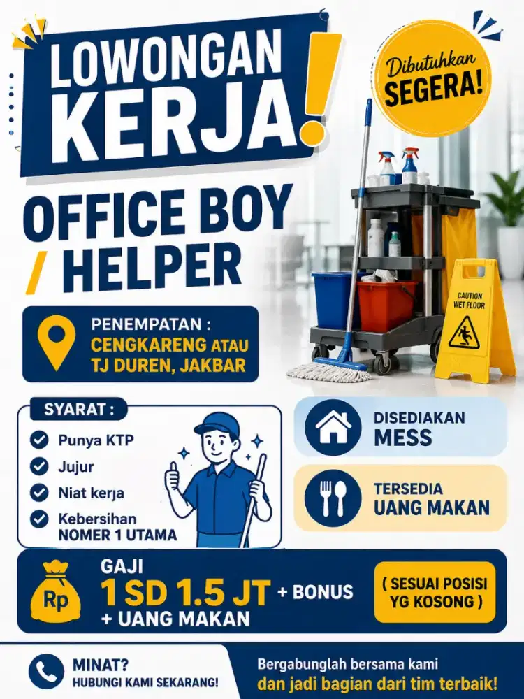 Dibutuhkan Office Boy / helper