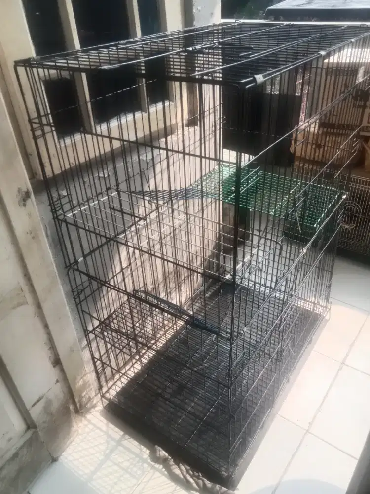 Kandang kucing tingkat besi tebal