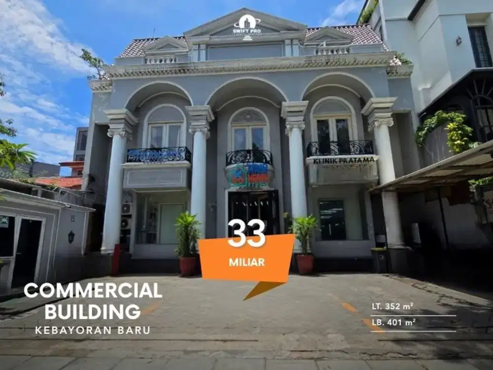 Jual Gedung Kantor/Komersial Lokasi Kebayoran Baru Cocok Kantor dan Cafe/Resto
