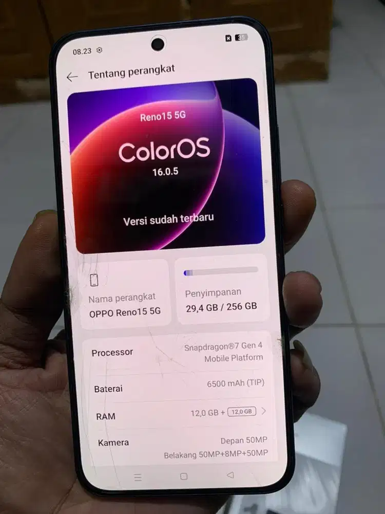 oppo reno 15 jaringan 5G 12/256 gb