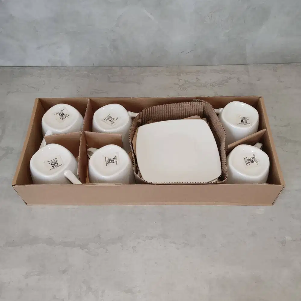 White Cup Saucer - Porcelain by Home Line