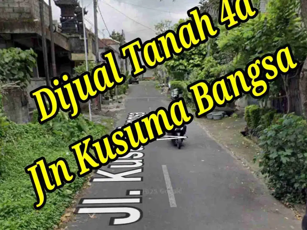 Dijual Tanah 4a di Jln Kusuma Bangsa, Bung Tomo Denpasar Barat Bali