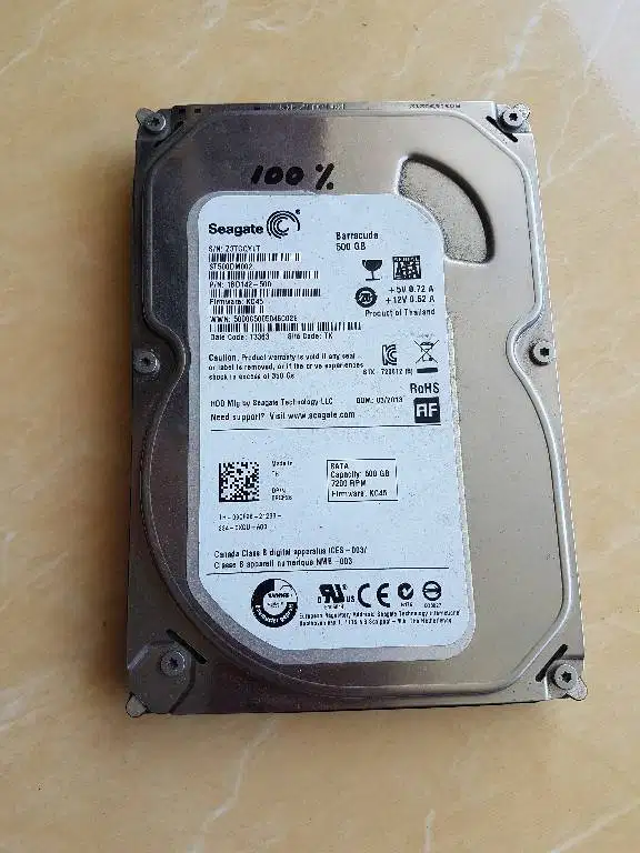 Harddisk Seagate Barracuda 500 GB Sata 3 7200rpm Sehat 100%