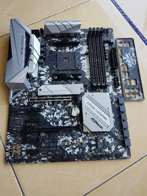 Motherboard ASRock B450 Steel Legend AMD AM4 Support Ryzen 5000 Series
