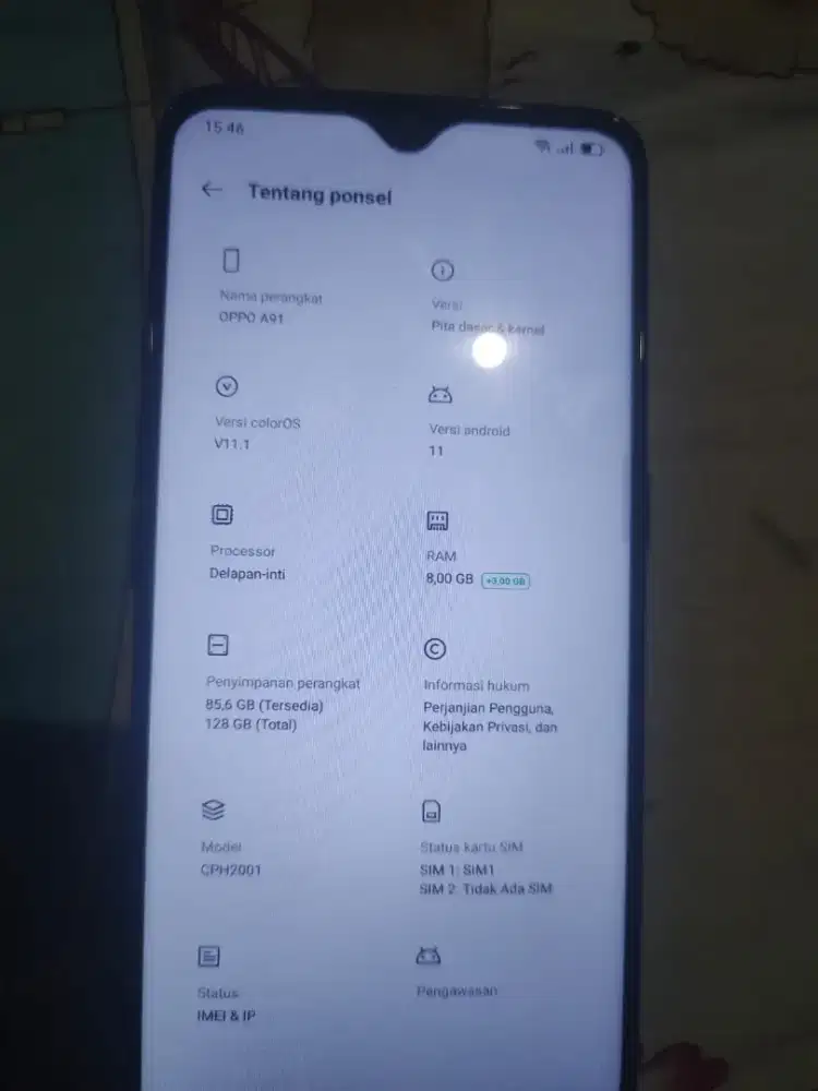 Oppo a91 ram8/128