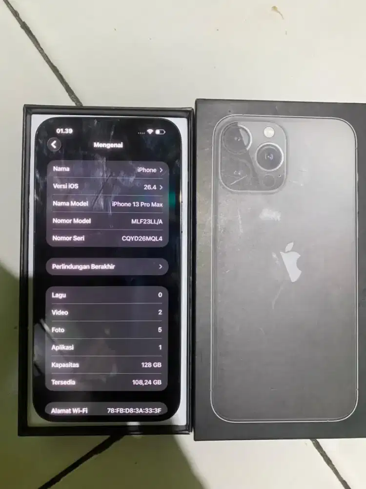 Iphone 13 promax inter ram 128