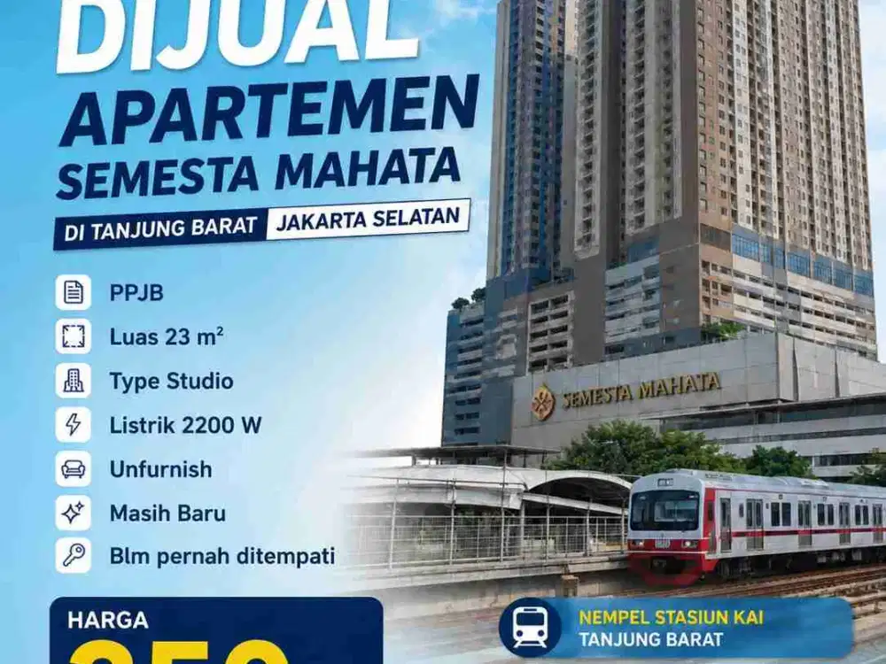 termurah dijual 1 unit  studio apartment semesta mahata tanjung barat jakarta selatan